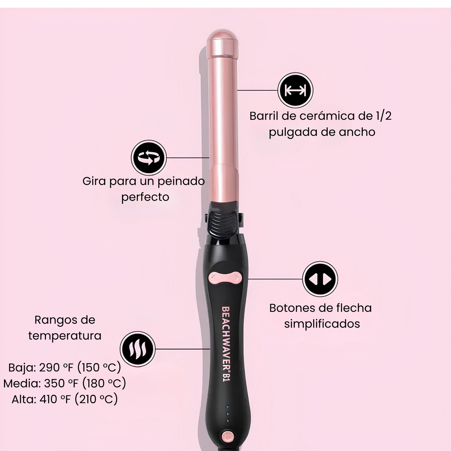 Beachwaver B1 - Rosa de Medianoche